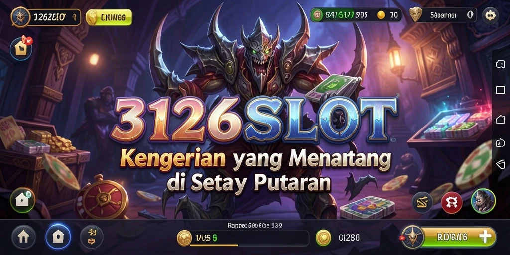 Screenshot gameplay <strong>3126SLOT</strong> yang menampilkan suasana horor yang mencekam.