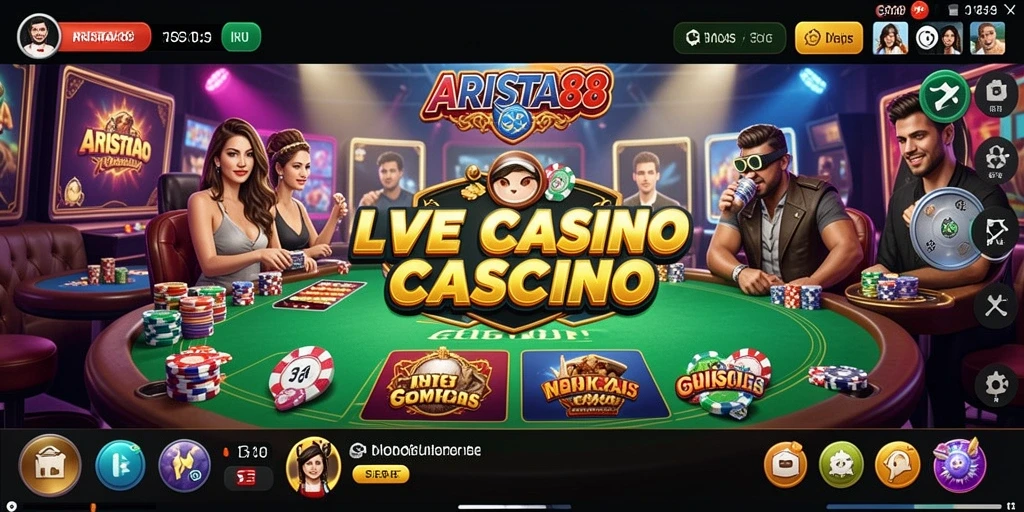 Screenshot ARISTA88 menampilkan dealer langsung dalam aksi Live Casino.