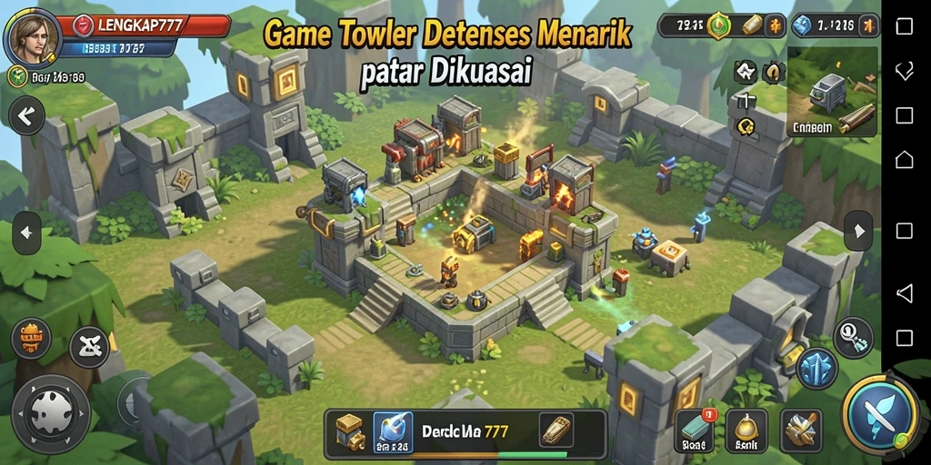 Screenshot menarik dari gameplay seru Tower Defense di LENGKAP777.