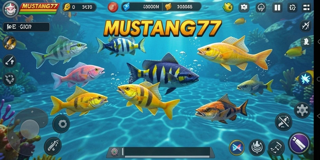 Gameplay seru Tembak Ikan di MUSTANG77.