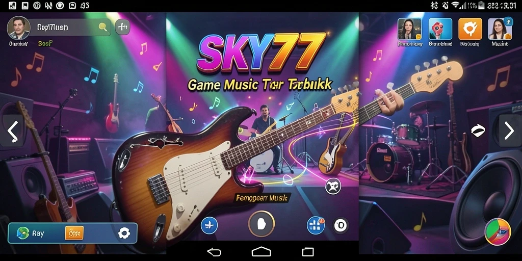 Gameplay seru dan interaktif dalam SKY77 dengan beragam musik.